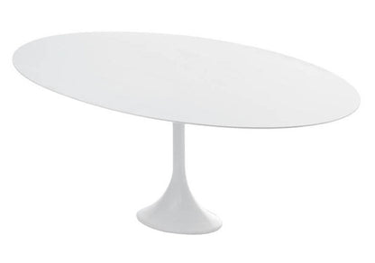 Table ovale en marbre blanc Echo