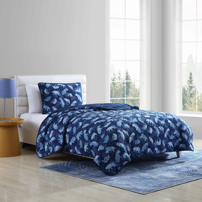 Eddie Bauer Kids Camp Camo Navy Quilt Set