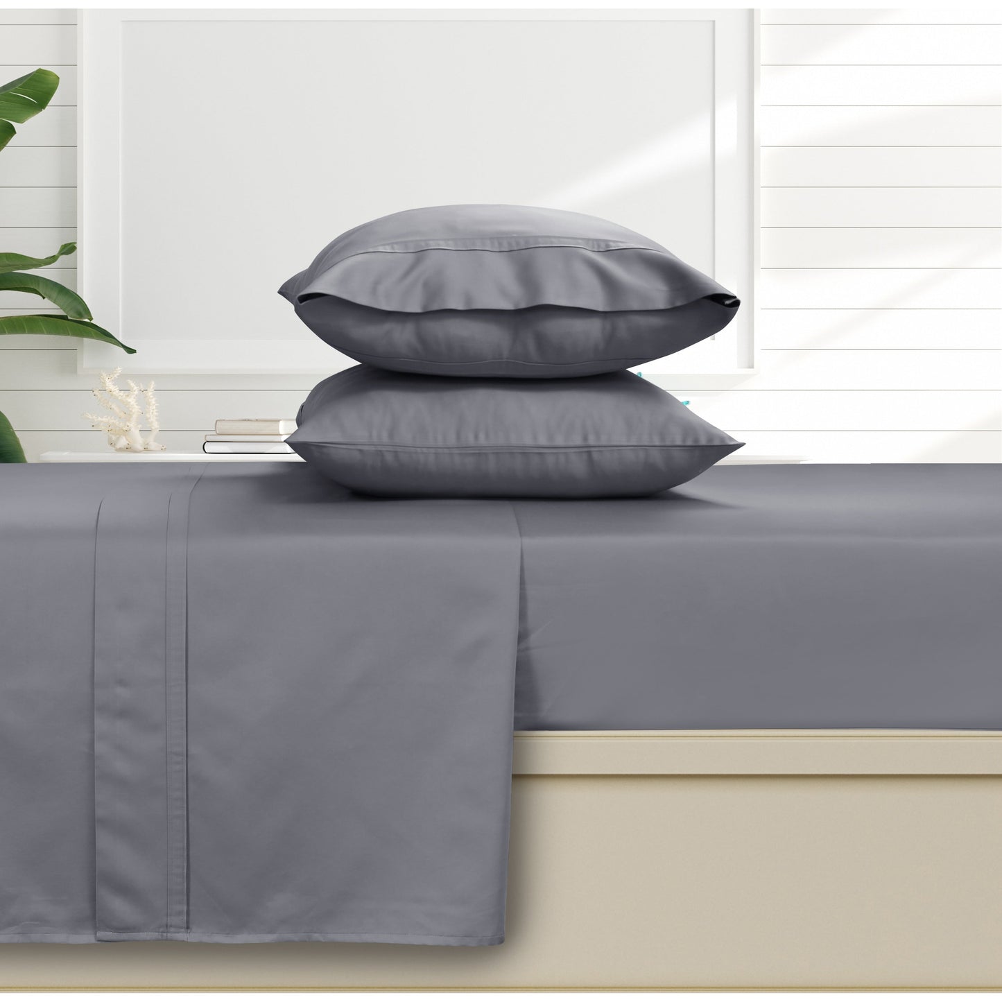Egyptian Cotton 500 Thread Count Extra Deep Pocket Solid Bed Sheet Set
