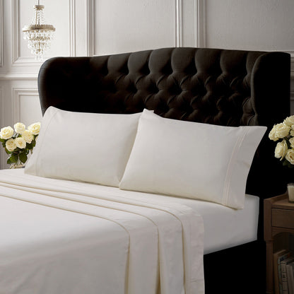 Egyptian Cotton 500 Thread Count Extra Deep Pocket Solid Bed Sheet Set