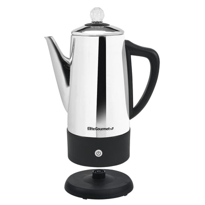 Elite Gourmet Stainless Steel 12 Cup Percolator EC-120