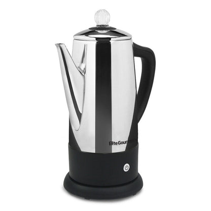 Elite Gourmet Stainless Steel 12 Cup Percolator EC-120