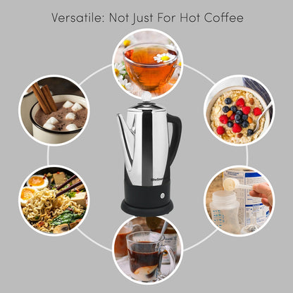 Elite Gourmet Stainless Steel 12 Cup Percolator EC-120