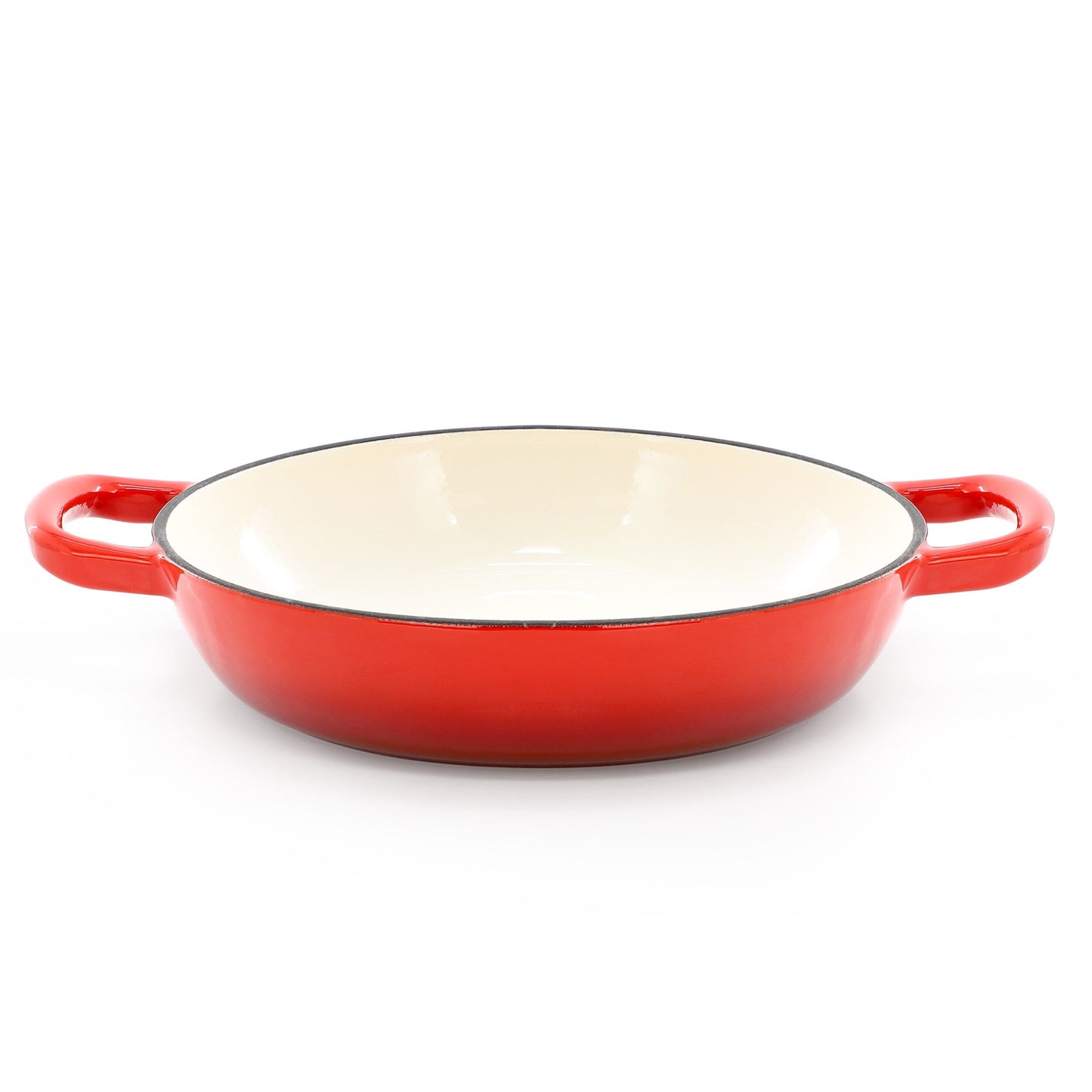 Enameled Cast Iron 6 Quart Bread Pan Includes Baking Mat in Red