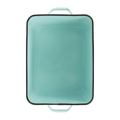 Enameled Metal Bread Box with Bread Message