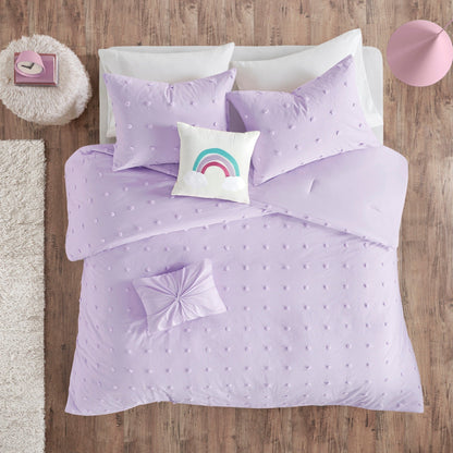 Ensley Cotton Jacquard Pom Pom Comforter Set by Intelligent Design Kids