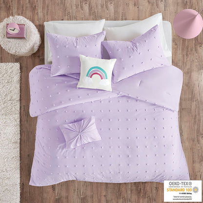 Ensley Cotton Jacquard Pom Pom Comforter Set by Intelligent Design Kids