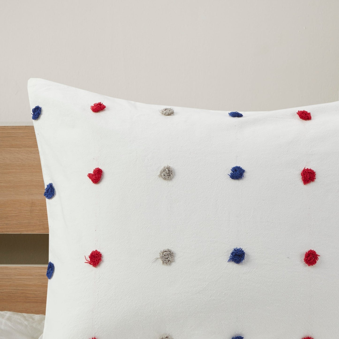 Ensley Cotton Jacquard Pom Pom Comforter Set by Intelligent Design Kids