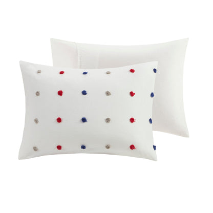 Ensley Cotton Jacquard Pom Pom Comforter Set by Intelligent Design Kids