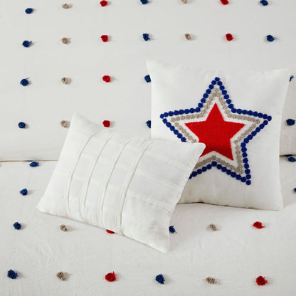 Ensley Cotton Jacquard Pom Pom Comforter Set by Intelligent Design Kids