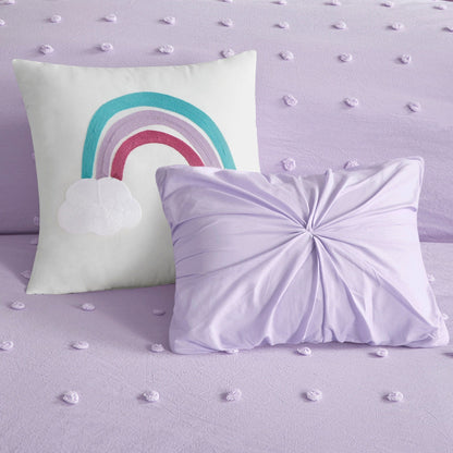 Ensley Cotton Jacquard Pom Pom Comforter Set by Intelligent Design Kids