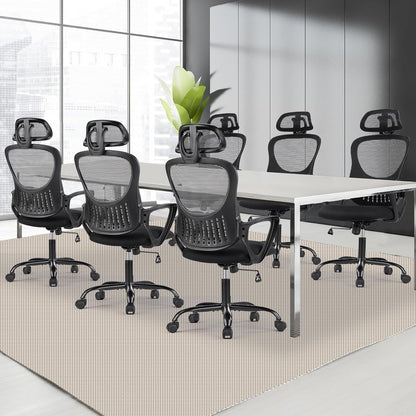 Ergonomic Mesh Office Chair, High Back Desk Chair with Armrests, Lumbar Support, Swivel Computer Task Chair