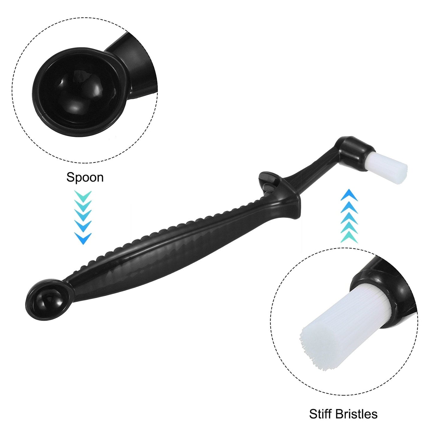 Espresso Machine Brush, 2 Pcs Coffee Cleaning Tool for Coffee Grinder, Black
