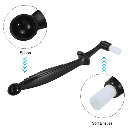 Espresso Machine Brush, 2 Pcs Coffee Cleaning Tool for Coffee Grinder, Black