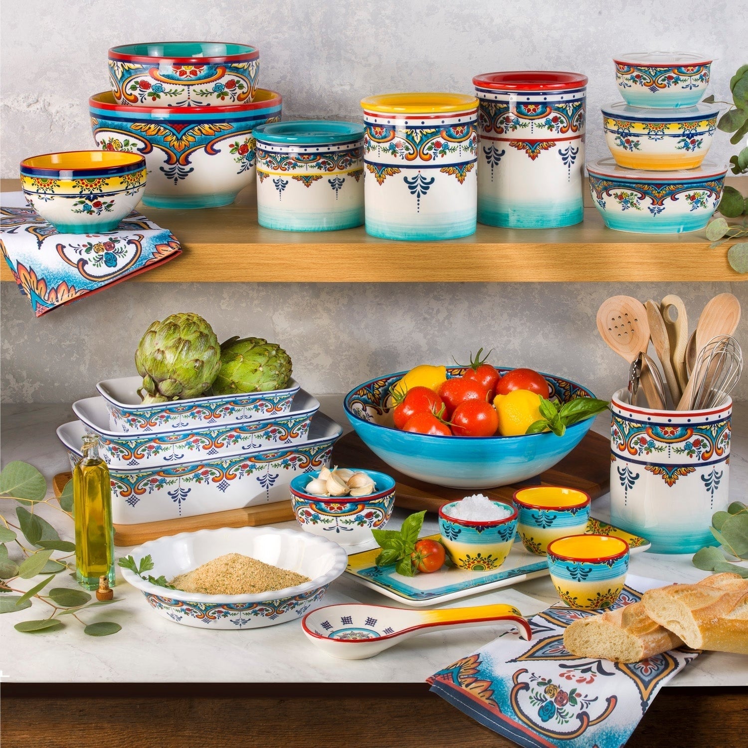 Euro Ceramica Zanzibar 16 Piece Stoneware Dinnerware Set