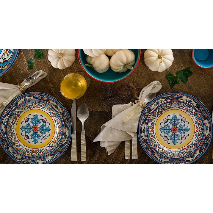 Euro Ceramica Zanzibar 16 Piece Stoneware Dinnerware Set