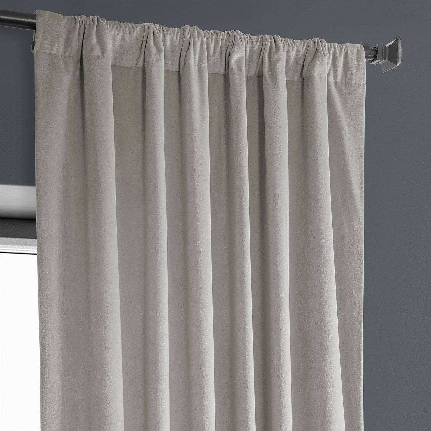 Exclusive Fabrics Heritage Plush Velvet Room Darkening Curtain (1 Panel) - Luxurious Single Drapery for Enhanced Room Darkening