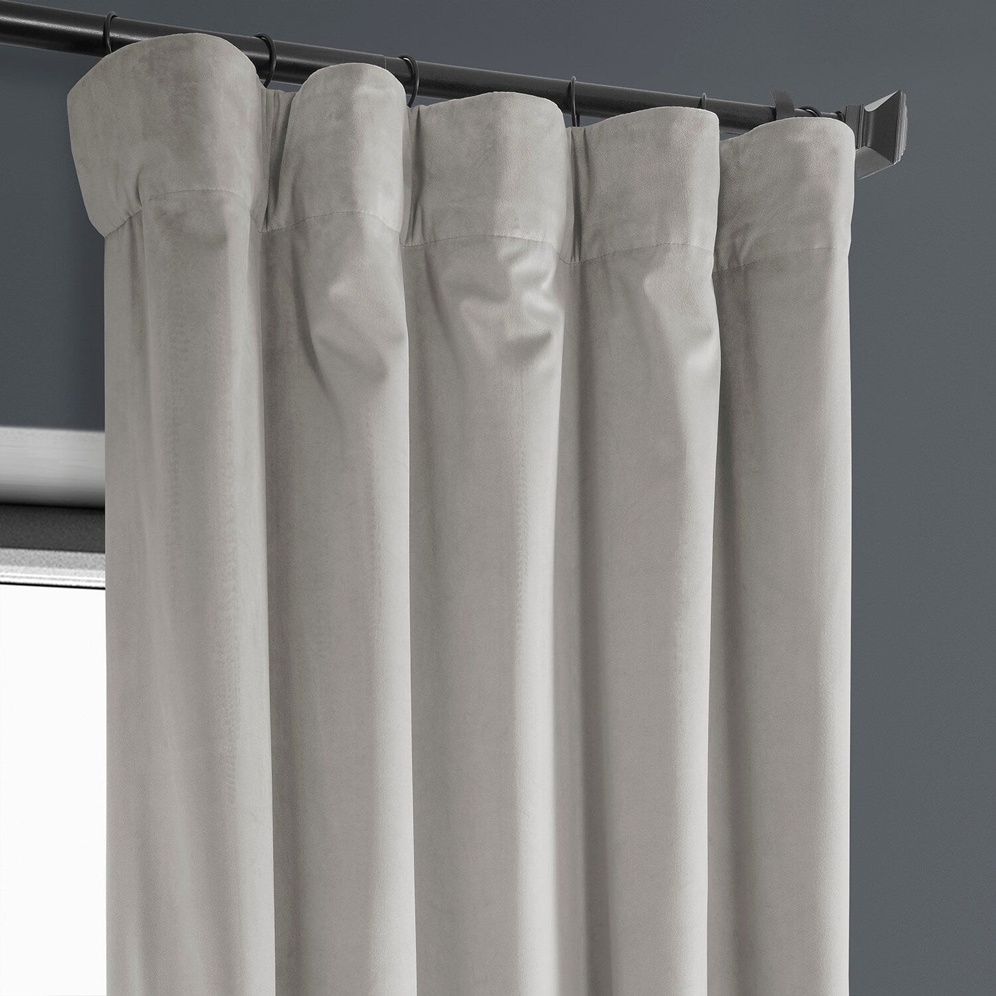 Exclusive Fabrics Heritage Plush Velvet Room Darkening Curtain (1 Panel) - Luxurious Single Drapery for Enhanced Room Darkening