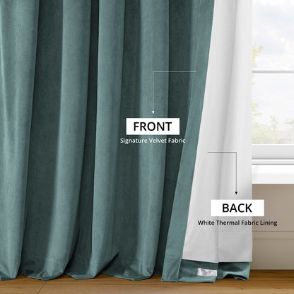 Exclusive Fabrics Signature Blackout Velvet Curtain (1 Panel)