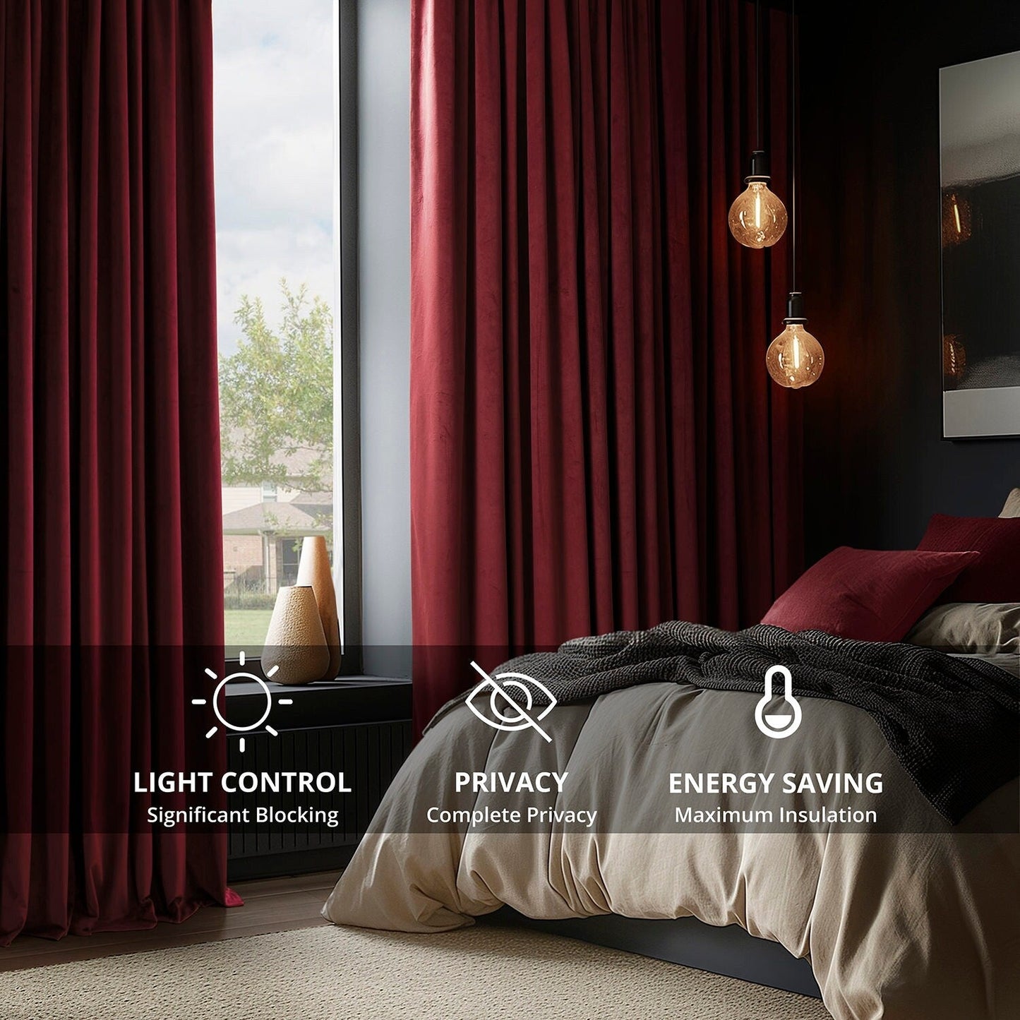 Exclusive Fabrics Signature Blackout Velvet Curtain (1 Panel)