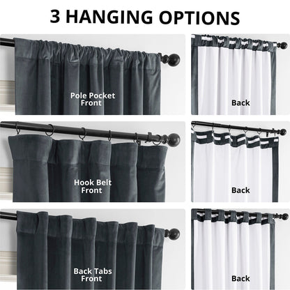 Exclusive Fabrics Signature Blackout Velvet Curtain (1 Panel)