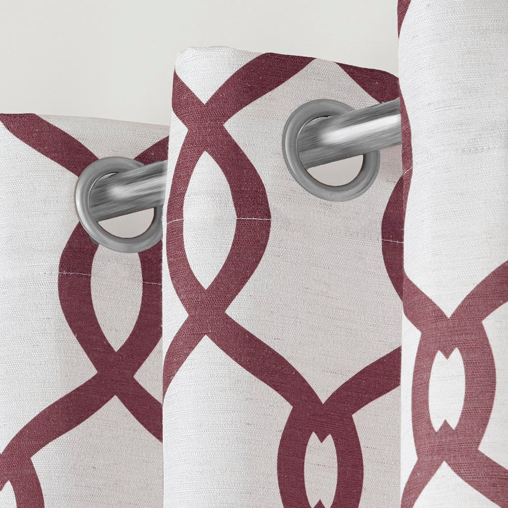 ATI Home Kochi Light Filtering Linen Blend Grommet Top Curtain Panel Pair