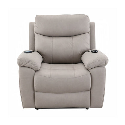 Fabric Upholstered Power Recliner with Heating Design