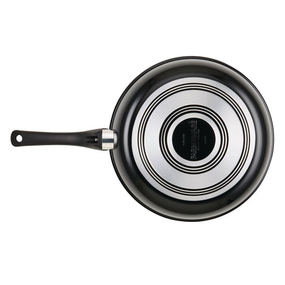Farberware Glide Copper Ceramic Nonstick Egg Poacher with Lid, 8-Inch, Black
