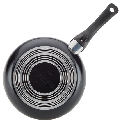 Farberware Glide Copper Ceramic Nonstick Egg Poacher with Lid, 8-Inch, Black