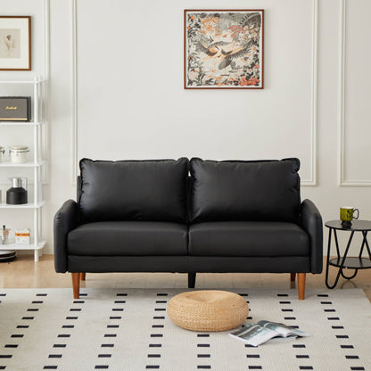 Faux leather 70'' Square Arm Sofa