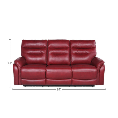 Favara 84 Upholstered Power Reclining Sofa, Red