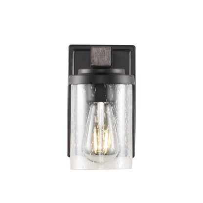 Ferme Iron/Seeded Glass Rustic Farmhouse LED Vanity Light, by JONATHAN Y
