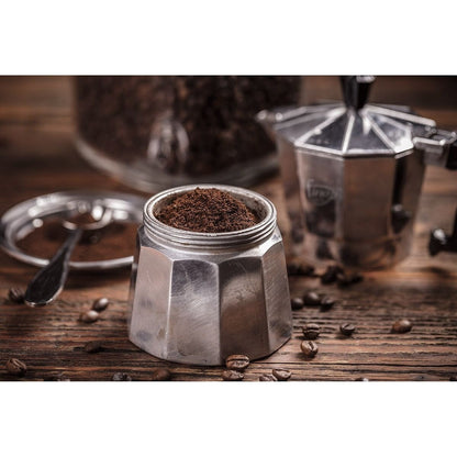 Fino 6 Cup Aluminum Espresso Maker, Stove Top, Single Shot - 6 Cups