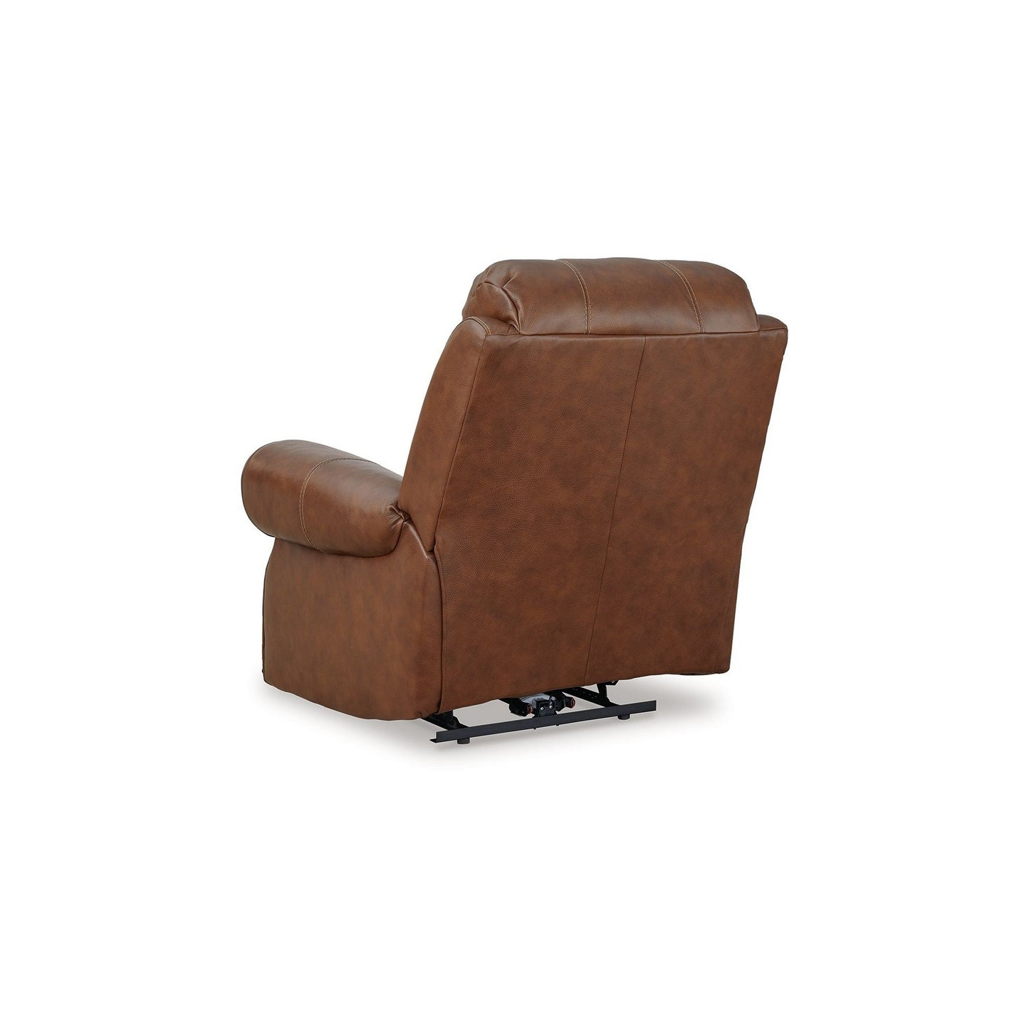 Freye Power Recliner Chair, USB, Plush Cushioned Light Brown Leather