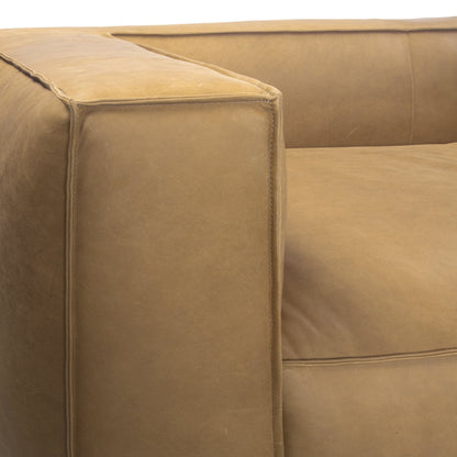 UR livingroom Full Aniline Leather Sofa Modern Genuine Leather Sofa Couch for Living Room - 100W x 43D x 26.25H