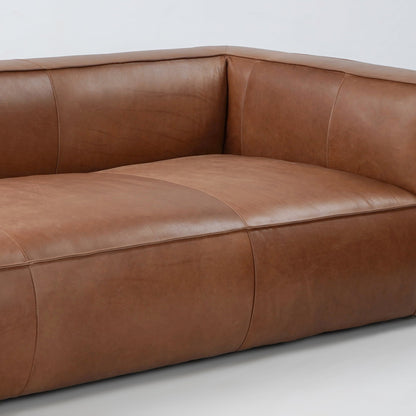 UR livingroom Full Aniline Leather Sofa Modern Genuine Leather Sofa Couch for Living Room - 100W x 43D x 26.25H