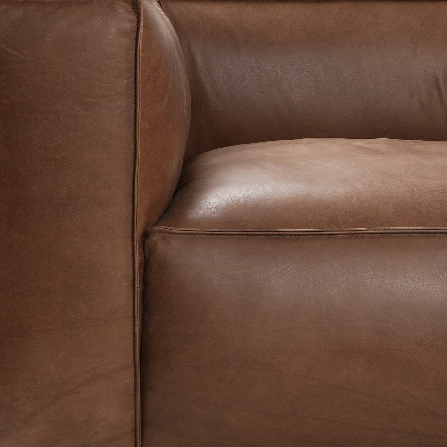 UR livingroom Full Aniline Leather Sofa Modern Genuine Leather Sofa Couch for Living Room - 100W x 43D x 26.25H
