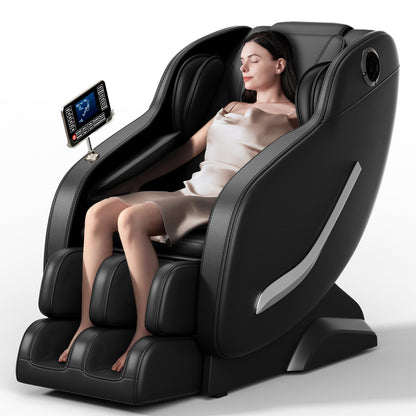 Full Body Massage Chair Zero Gravity Reclining Chair with Airbags, Heat Therapy and Hi-Fi Speakers, LCD Touchscreen Control