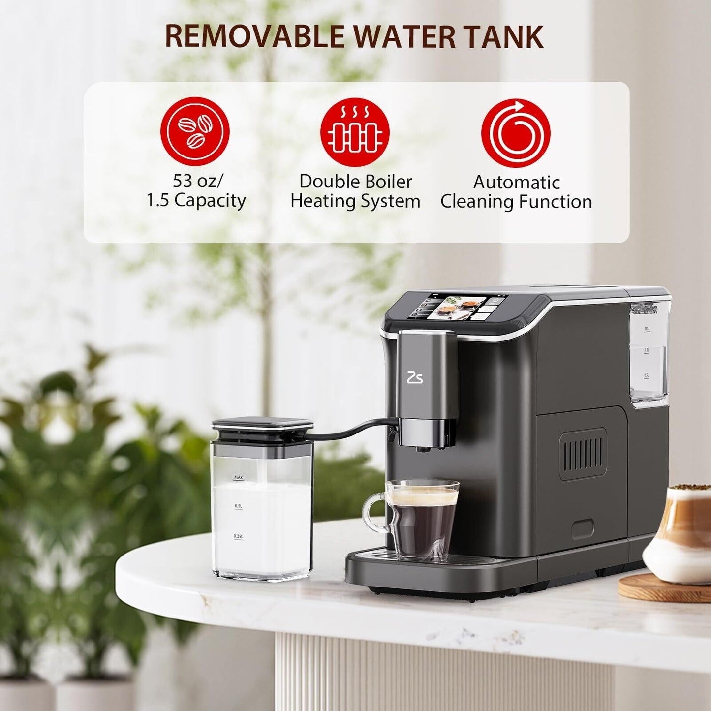 Fully Automatic Espresso Machine with Automatic Milk Frother