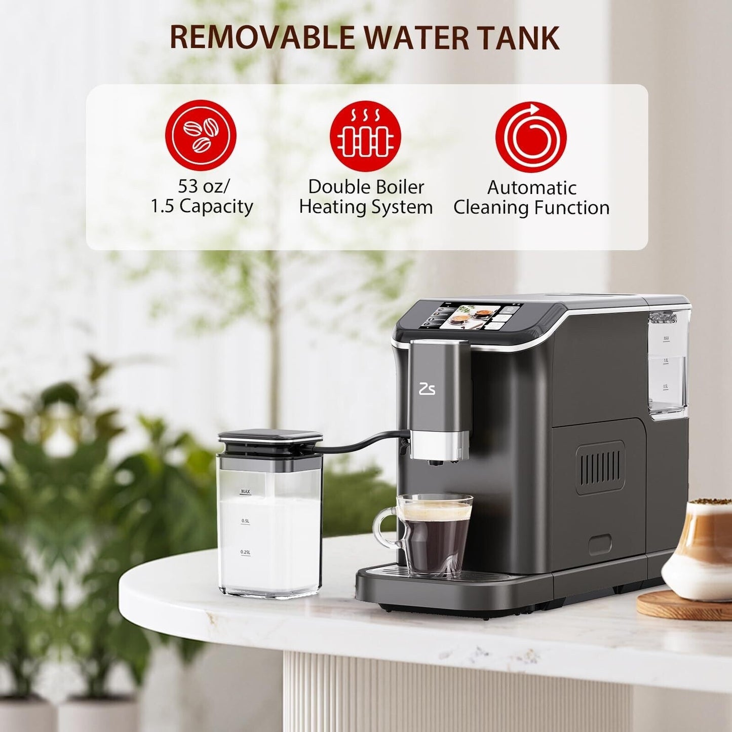 Fully Automatic Espresso Machine with Automatic Milk Frother