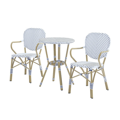 Courtnie French Country 3-Piece Aluminum Outdoor Bistro Set by Furniture of America