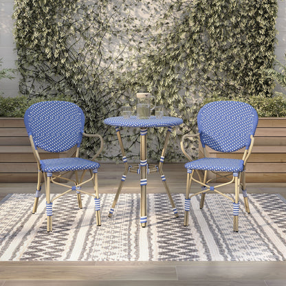 Courtnie French Country 3-Piece Aluminum Outdoor Bistro Set by Furniture of America