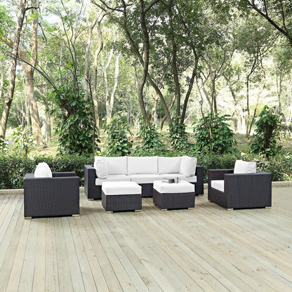 Bocabec Synthetic Rattan Outdoor Patio Sectional Set (7 Piece Set) by Havenside Home