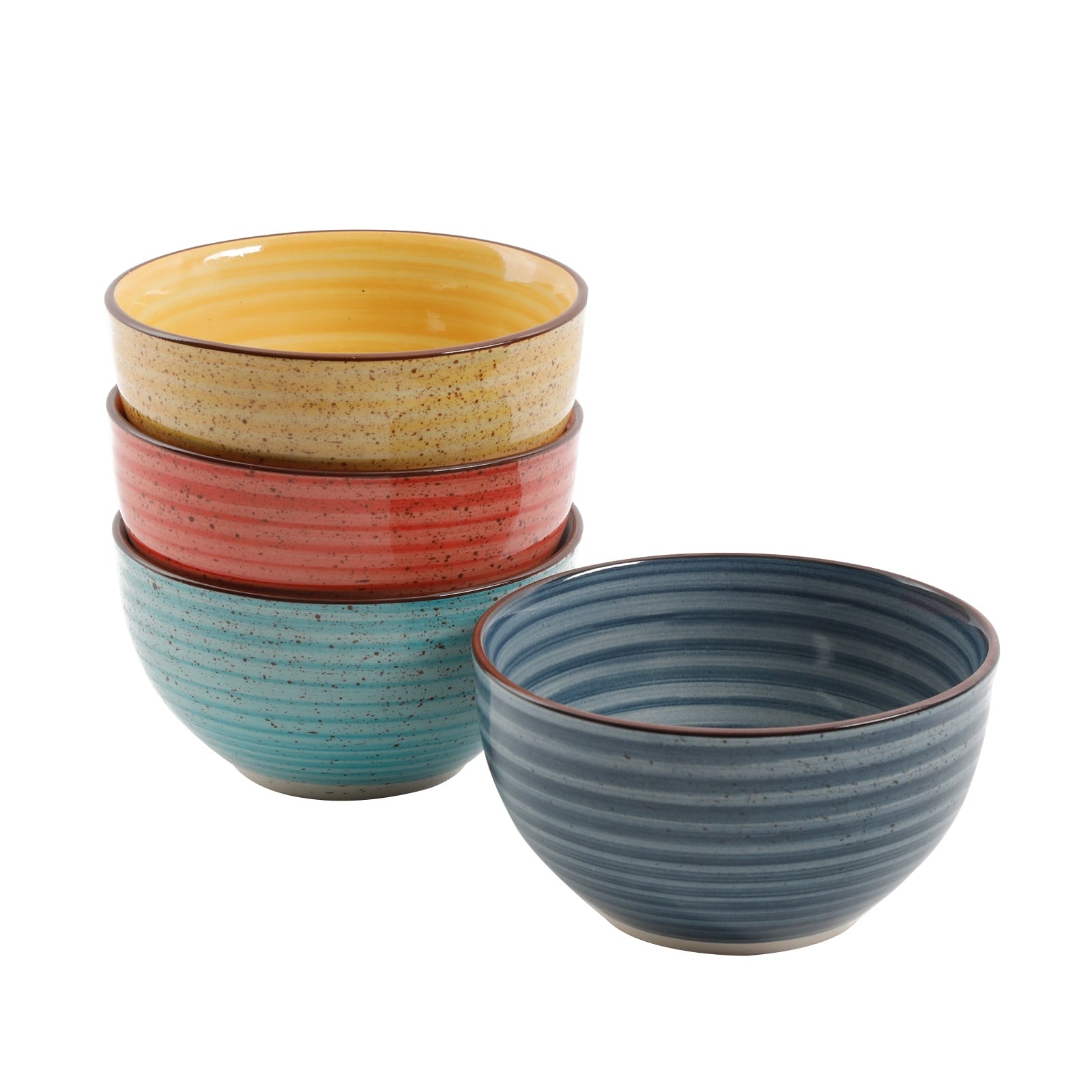 Gibson Color Speckle 4 pc 5.25 Cereal Bowl Set
