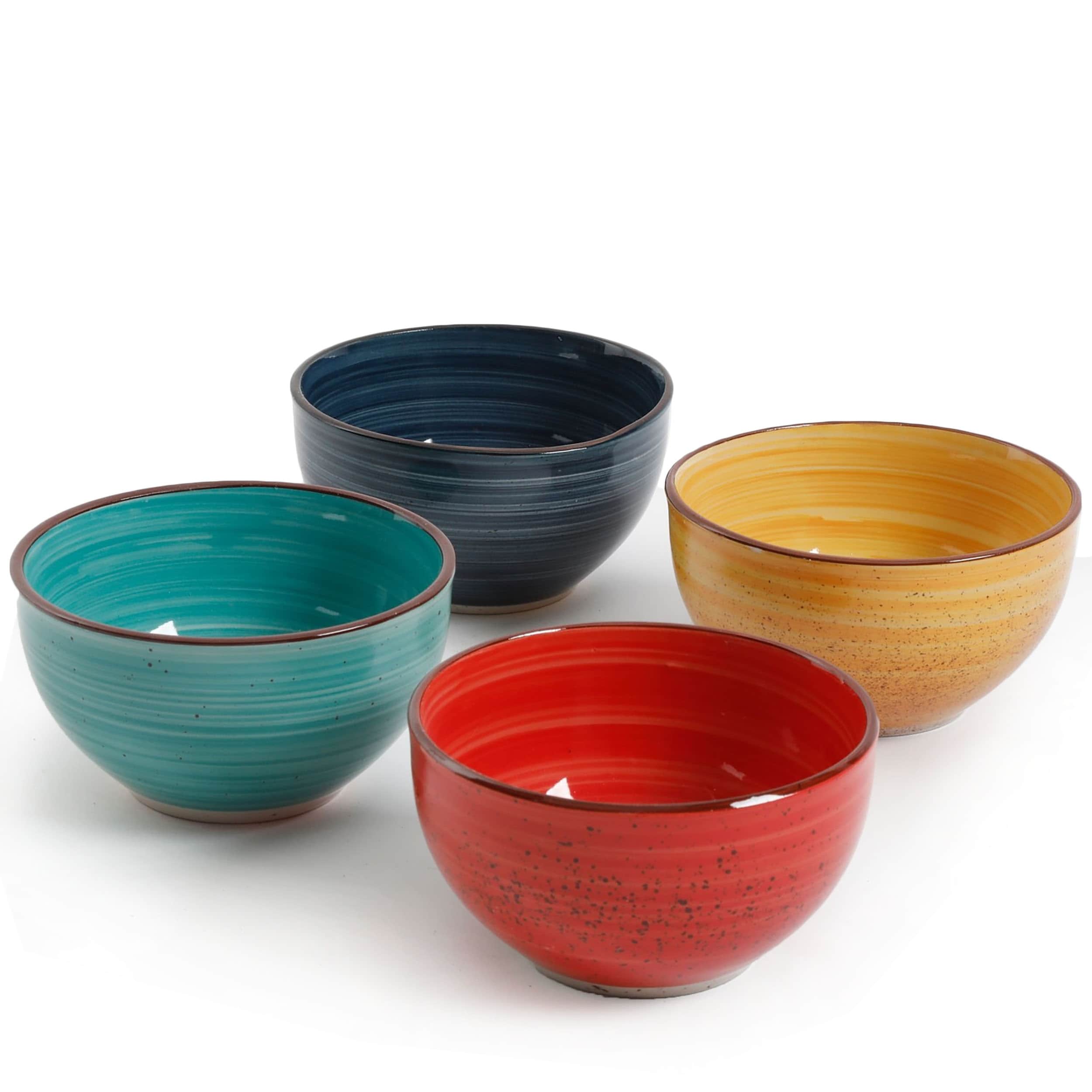 Gibson Color Speckle 4 pc 5.25 Cereal Bowl Set