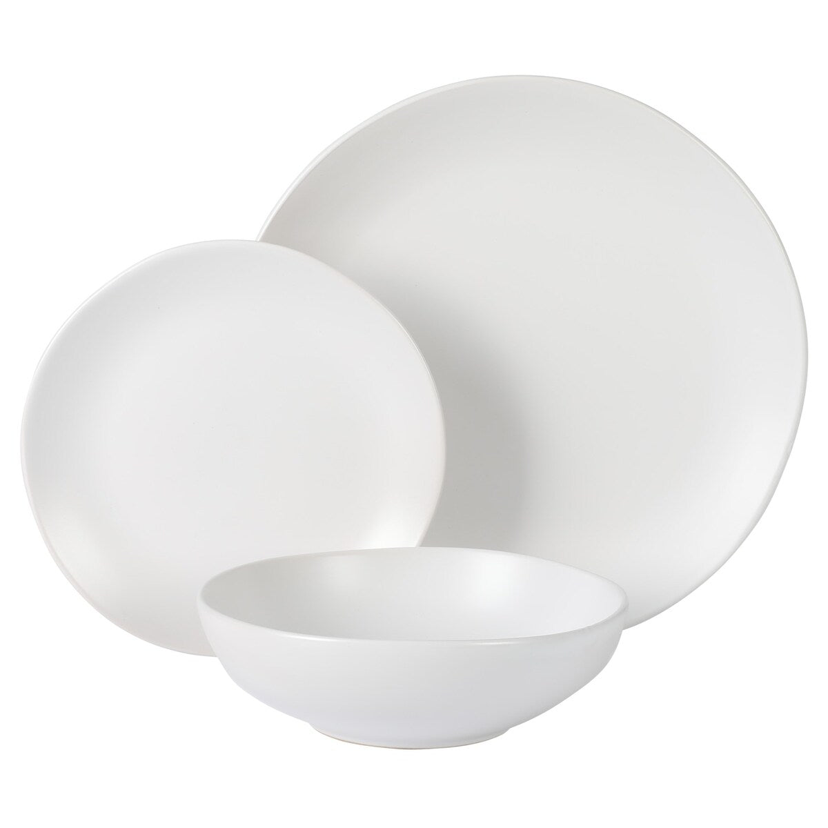 Gibson Home Bethel 18 Piece Plates and Bowls Ceramic Stoneware Organic Shape Dinnerware Set (Service for 6)