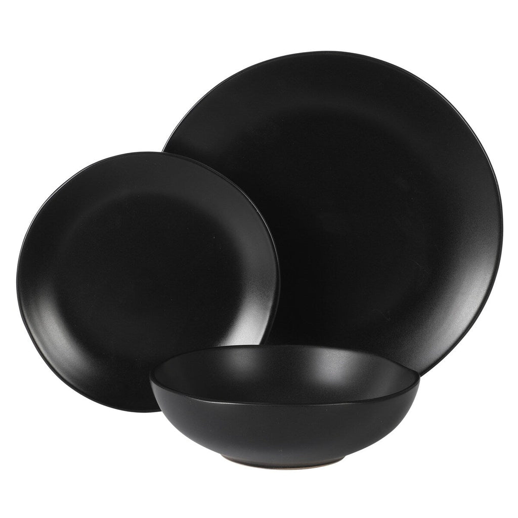 Gibson Home Bethel 18 Piece Plates and Bowls Ceramic Stoneware Organic Shape Dinnerware Set (Service for 6)