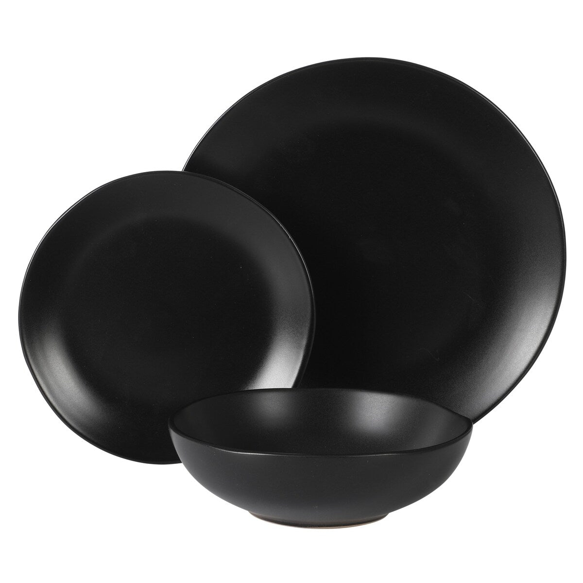 Gibson Home Bethel 18 Piece Plates and Bowls Ceramic Stoneware Organic Shape Dinnerware Set (Service for 6)