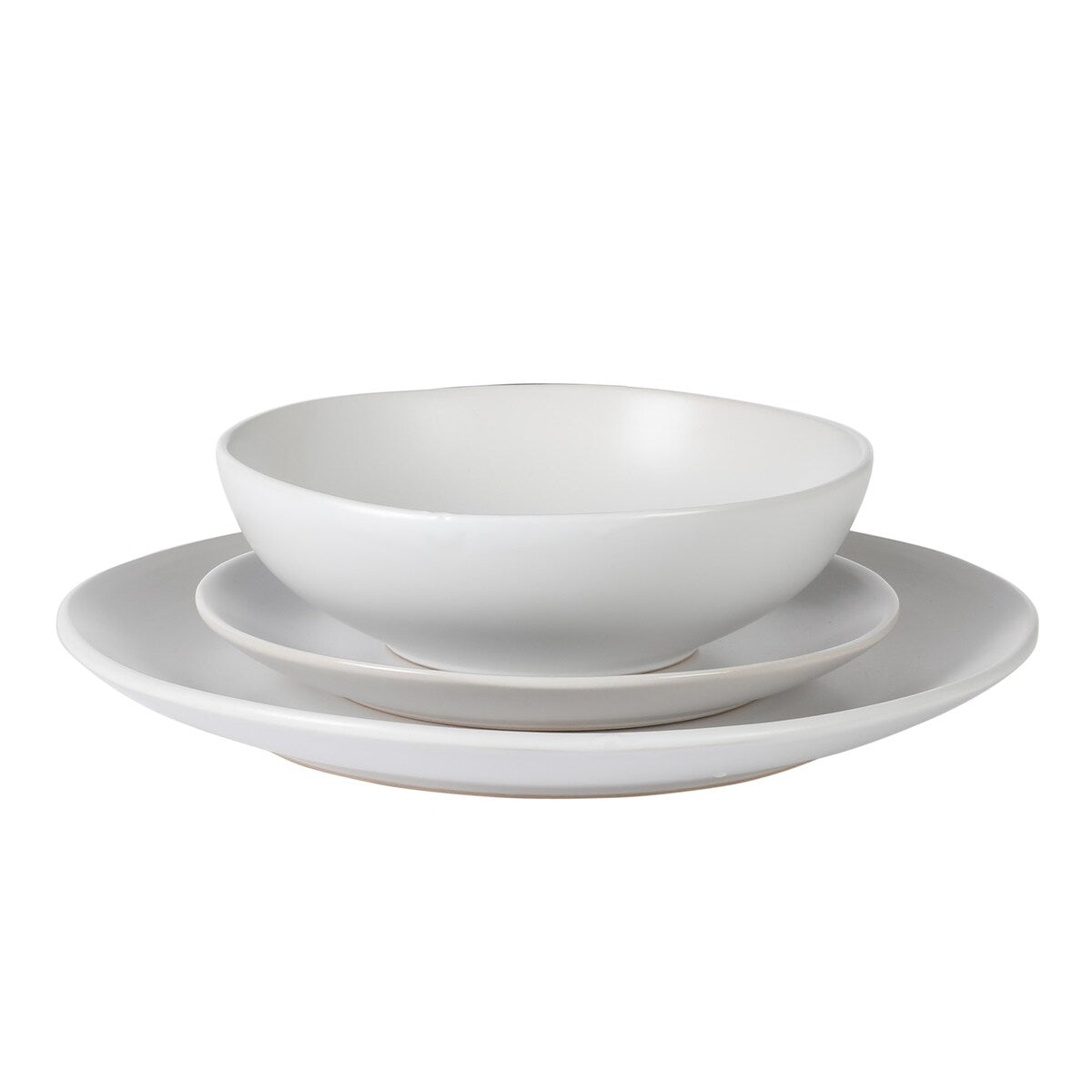 Gibson Home Bethel 18 Piece Plates and Bowls Ceramic Stoneware Organic Shape Dinnerware Set (Service for 6)