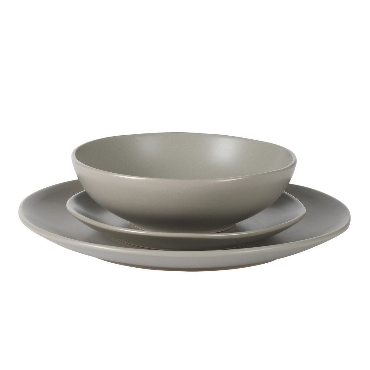Gibson Home Bethel 18 Piece Plates and Bowls Ceramic Stoneware Organic Shape Dinnerware Set (Service for 6)